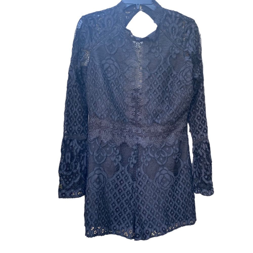 Navy Lace Romper Adelyn Rae Size Large